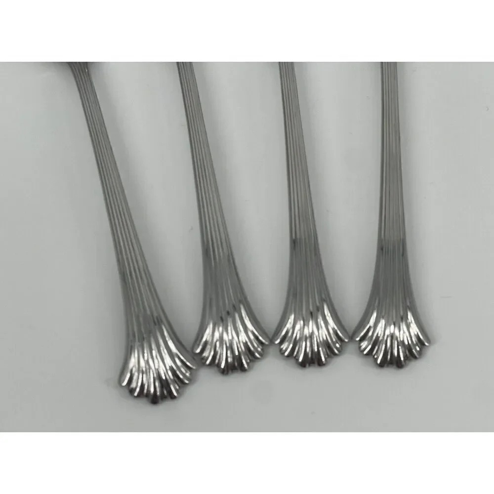 International Silver Tiara Stainless 18/8 Korea Glossy Dinner Spoons Set Of 4